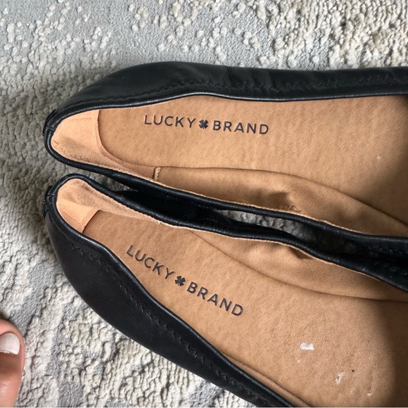 Lucky Brand Erin black ballet Flats slip on round toe Size 9 - Picture 3 of 10